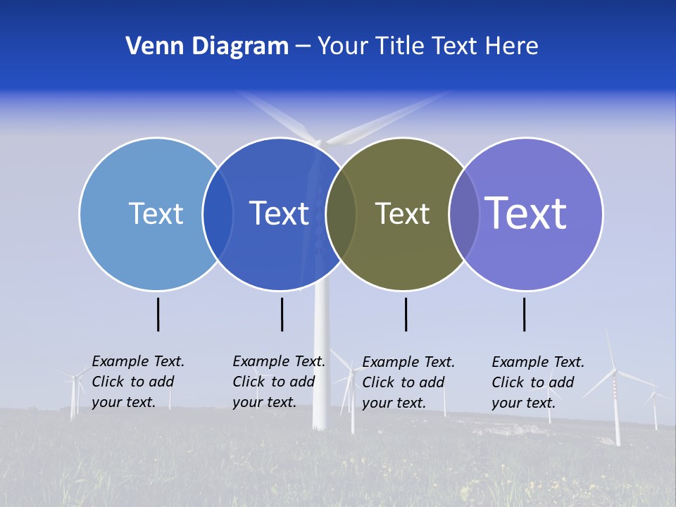 A Wind Farm With Windmills In The Background PowerPoint Template