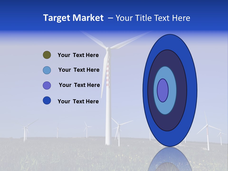 A Wind Farm With Windmills In The Background PowerPoint Template