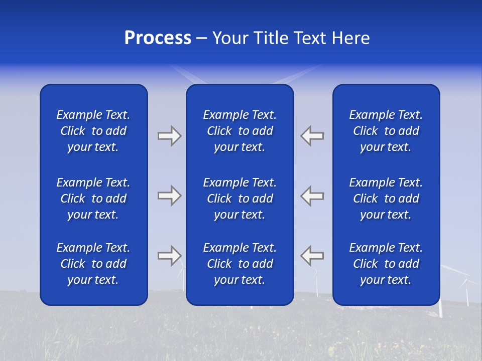 A Wind Farm With Windmills In The Background PowerPoint Template