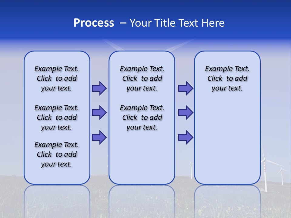 A Wind Farm With Windmills In The Background PowerPoint Template
