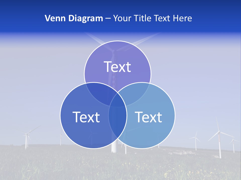 A Wind Farm With Windmills In The Background PowerPoint Template