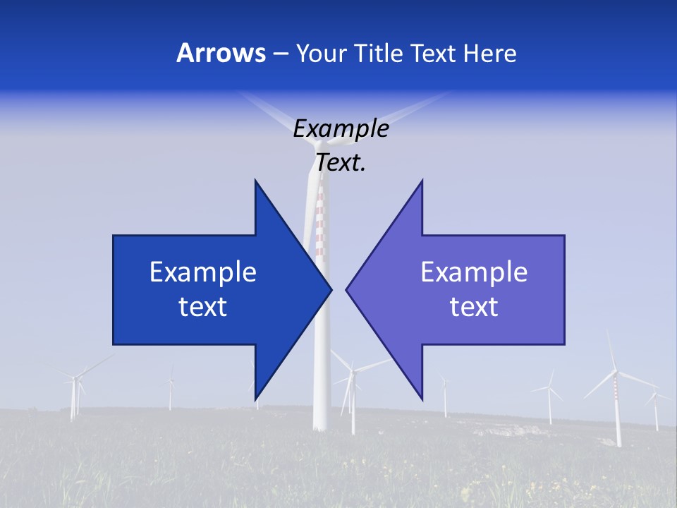 A Wind Farm With Windmills In The Background PowerPoint Template