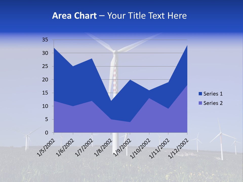 A Wind Farm With Windmills In The Background PowerPoint Template