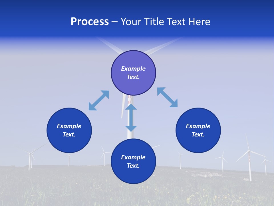 A Wind Farm With Windmills In The Background PowerPoint Template