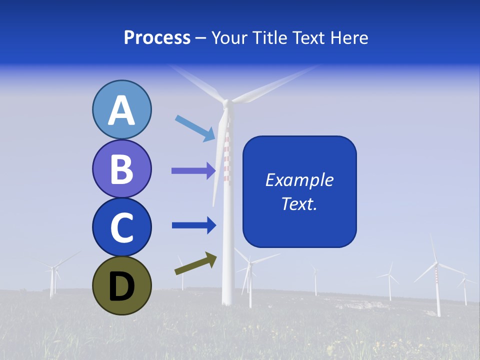 A Wind Farm With Windmills In The Background PowerPoint Template