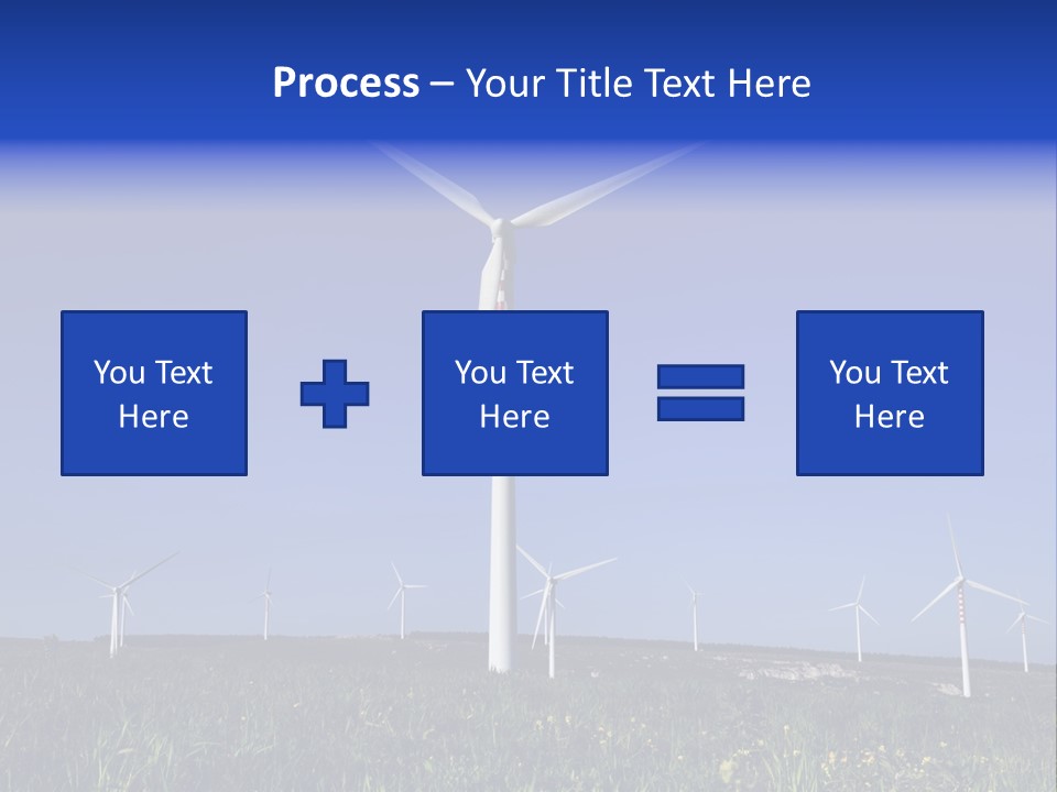 A Wind Farm With Windmills In The Background PowerPoint Template