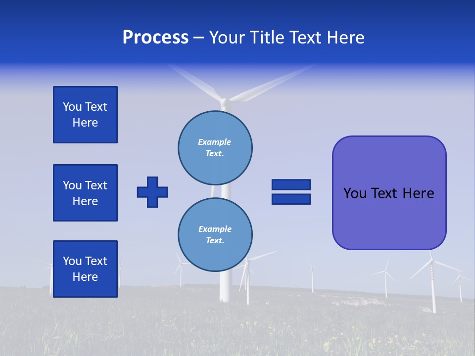 A Wind Farm With Windmills In The Background PowerPoint Template
