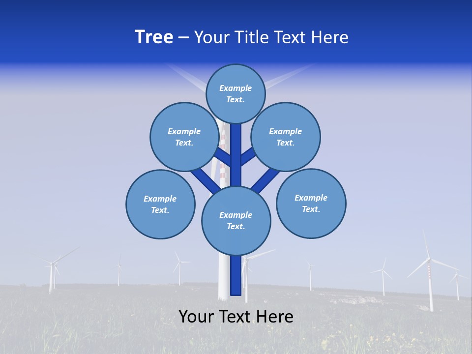 A Wind Farm With Windmills In The Background PowerPoint Template