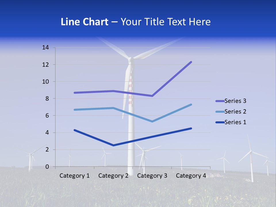 A Wind Farm With Windmills In The Background PowerPoint Template
