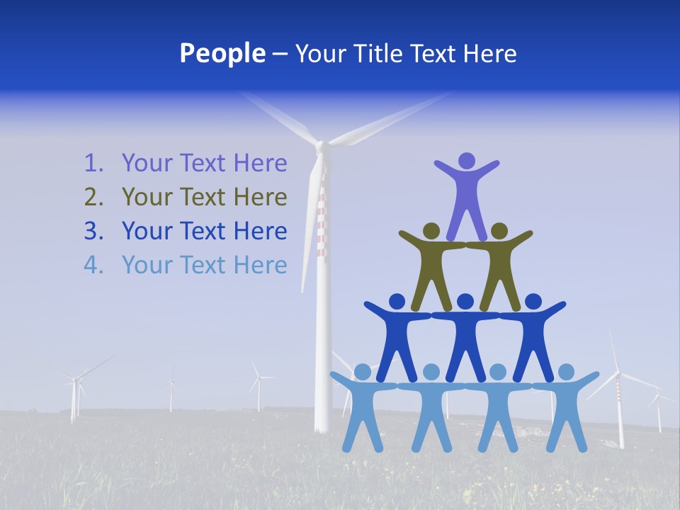 A Wind Farm With Windmills In The Background PowerPoint Template