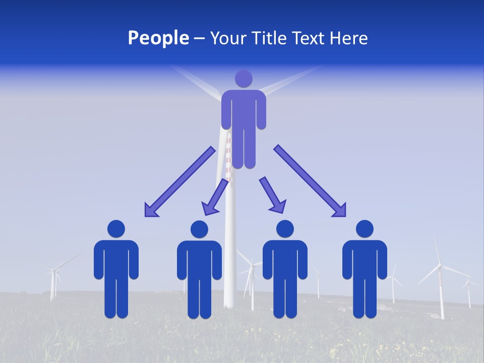 A Wind Farm With Windmills In The Background PowerPoint Template