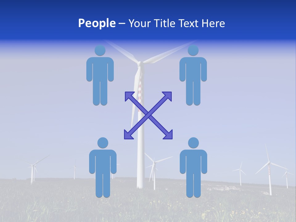 A Wind Farm With Windmills In The Background PowerPoint Template