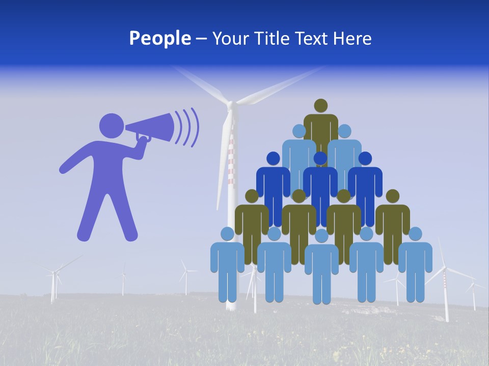 A Wind Farm With Windmills In The Background PowerPoint Template