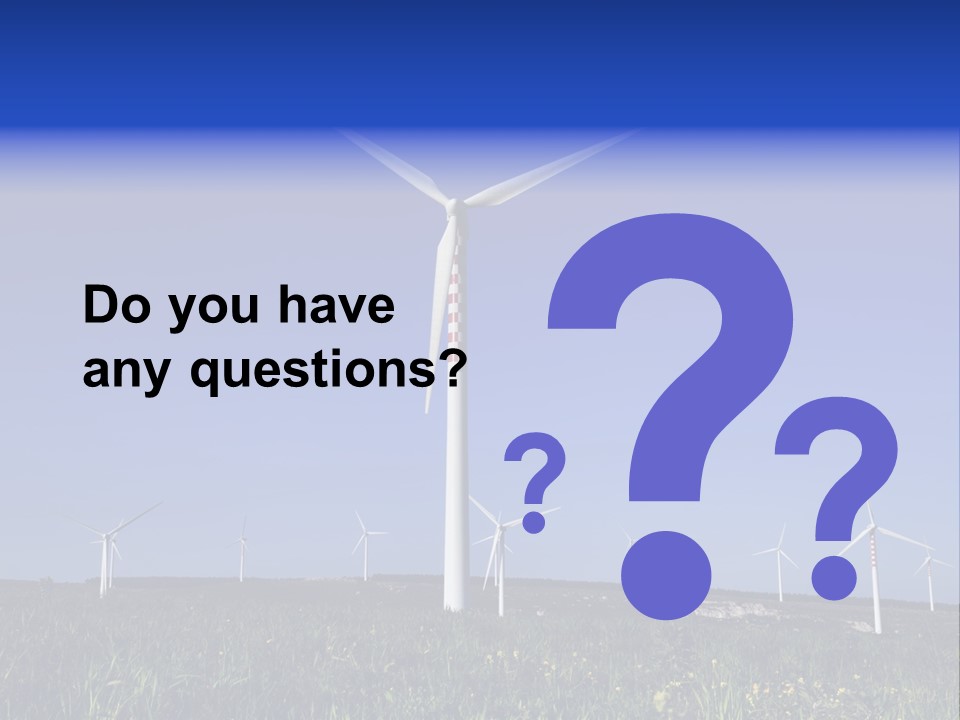 A Wind Farm With Windmills In The Background PowerPoint Template