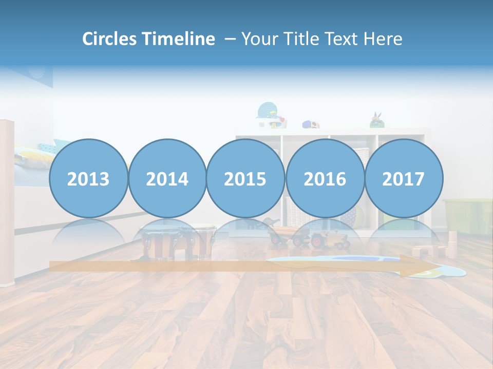 A Child's Room With A Bookcase And Toys PowerPoint Template