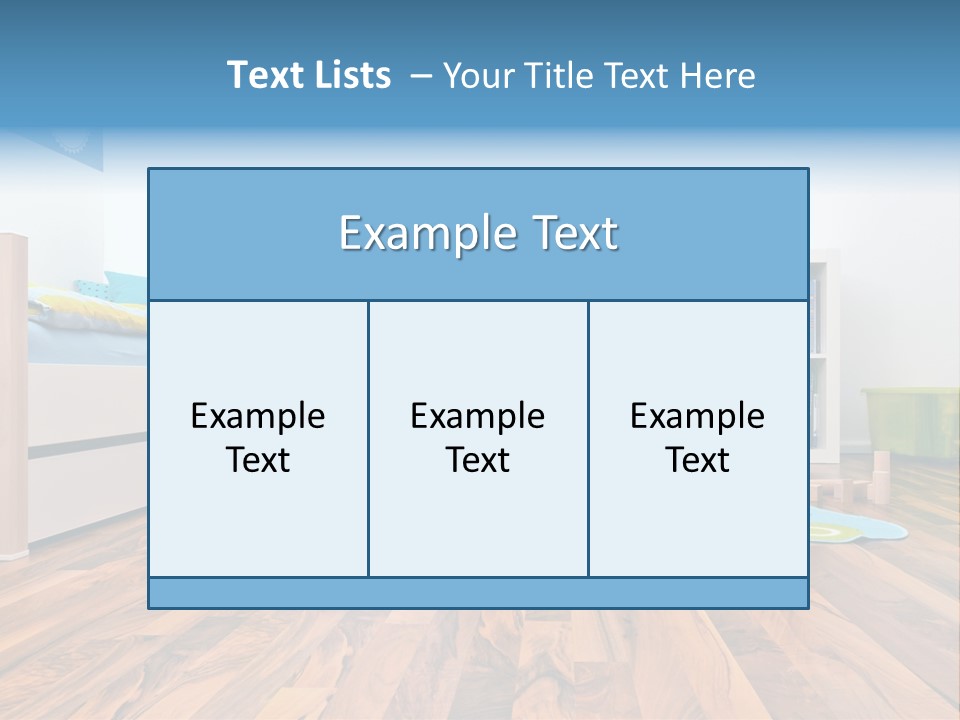 A Child's Room With A Bookcase And Toys PowerPoint Template
