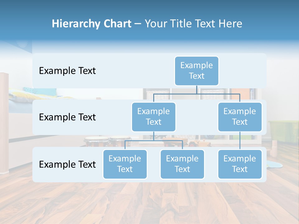 A Child's Room With A Bookcase And Toys PowerPoint Template