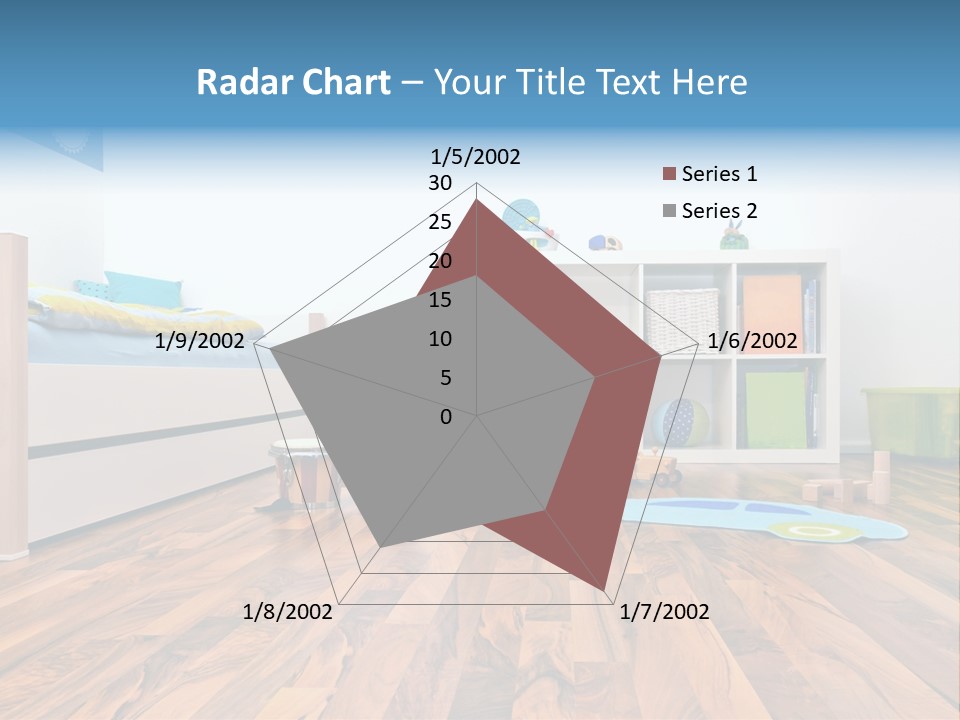A Child's Room With A Bookcase And Toys PowerPoint Template