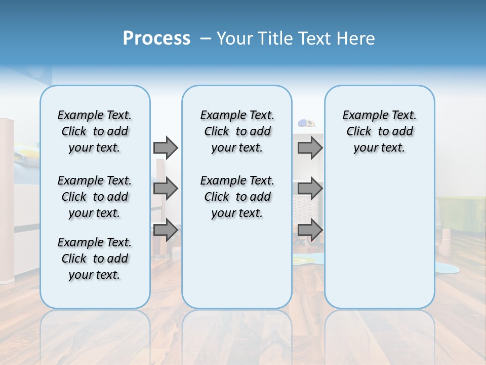 A Child's Room With A Bookcase And Toys PowerPoint Template