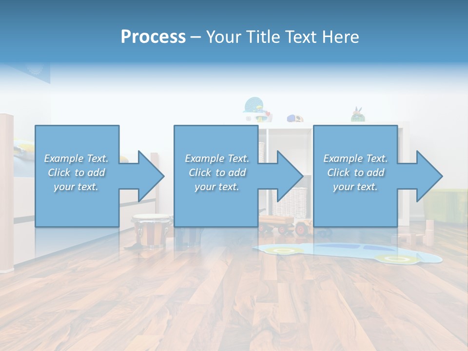 A Child's Room With A Bookcase And Toys PowerPoint Template