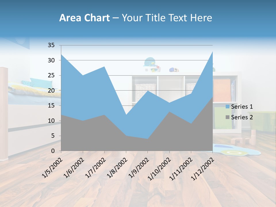 A Child's Room With A Bookcase And Toys PowerPoint Template
