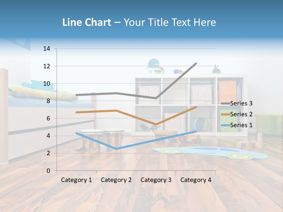 A Child's Room With A Bookcase And Toys PowerPoint Template