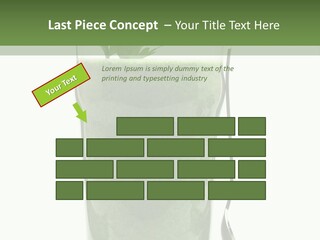 A Green Smoothie In A Glass With A Leaf On Top PowerPoint Template