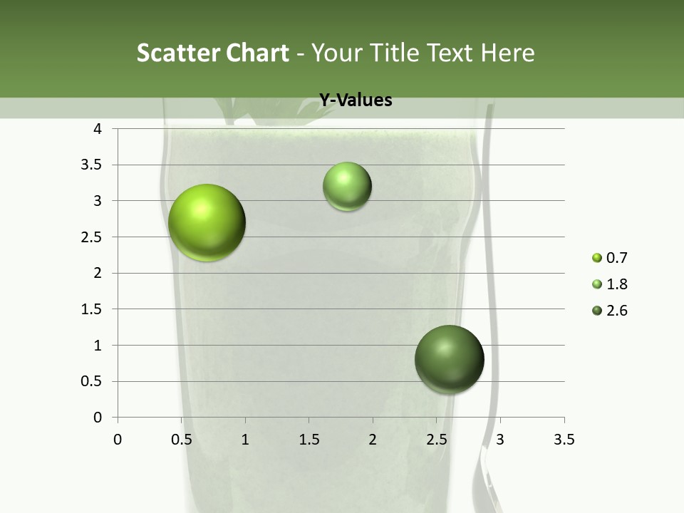A Green Smoothie In A Glass With A Leaf On Top PowerPoint Template
