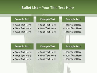 A Green Smoothie In A Glass With A Leaf On Top PowerPoint Template