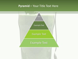A Green Smoothie In A Glass With A Leaf On Top PowerPoint Template