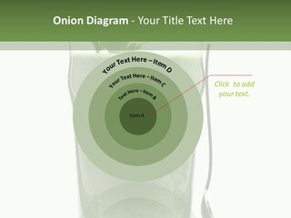 A Green Smoothie In A Glass With A Leaf On Top PowerPoint Template