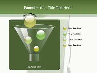 A Green Smoothie In A Glass With A Leaf On Top PowerPoint Template