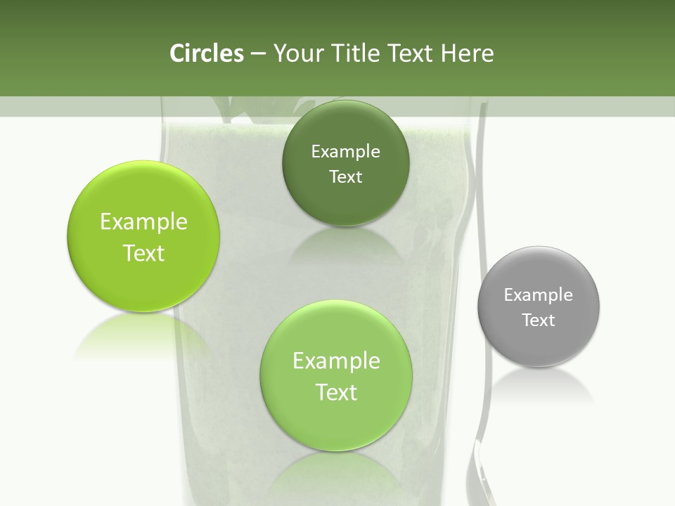 A Green Smoothie In A Glass With A Leaf On Top PowerPoint Template