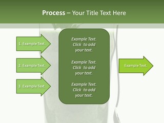 A Green Smoothie In A Glass With A Leaf On Top PowerPoint Template