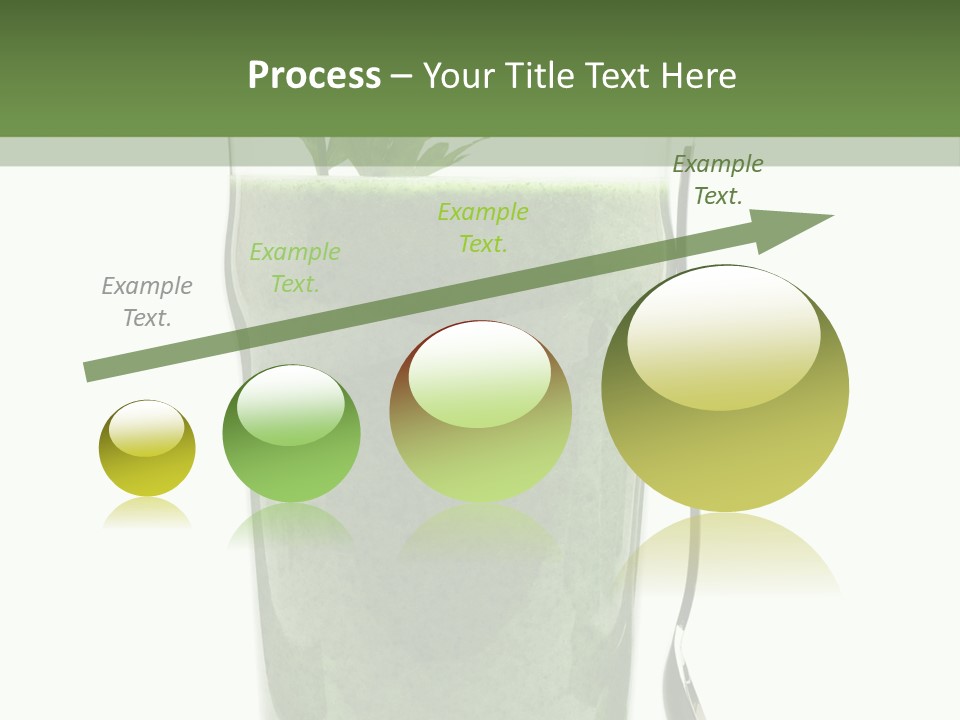 A Green Smoothie In A Glass With A Leaf On Top PowerPoint Template