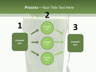 A Green Smoothie In A Glass With A Leaf On Top PowerPoint Template