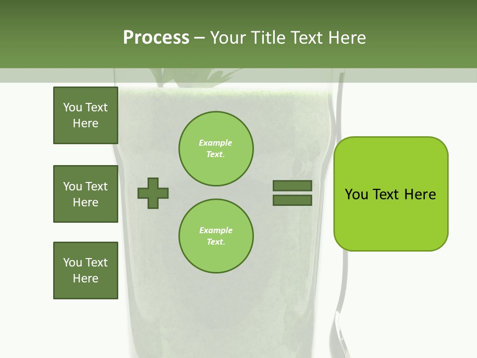 A Green Smoothie In A Glass With A Leaf On Top PowerPoint Template