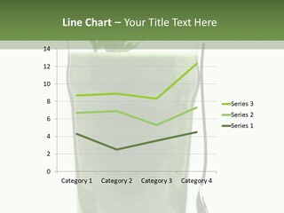 A Green Smoothie In A Glass With A Leaf On Top PowerPoint Template