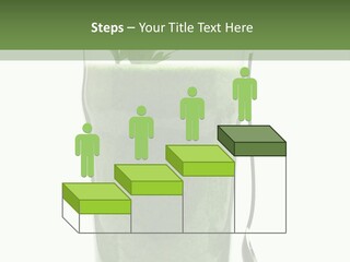 A Green Smoothie In A Glass With A Leaf On Top PowerPoint Template