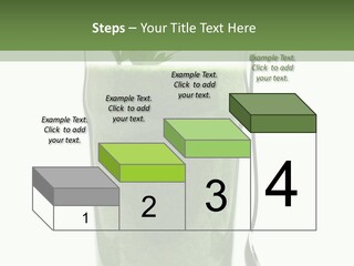 A Green Smoothie In A Glass With A Leaf On Top PowerPoint Template