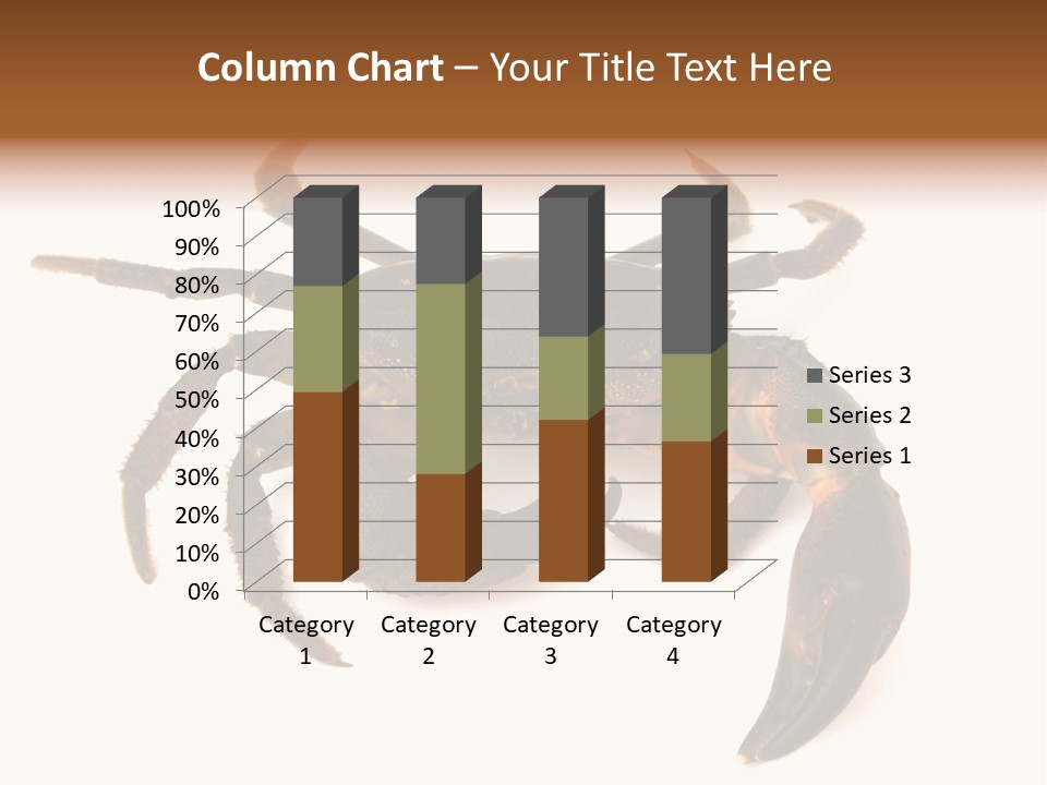 A Crab Is Shown On A White Background PowerPoint Template