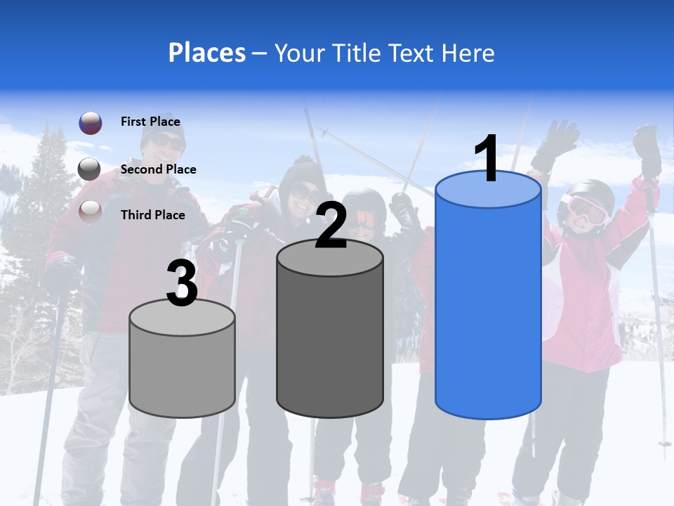 A Group Of People Standing On Top Of A Snow Covered Slope PowerPoint Template