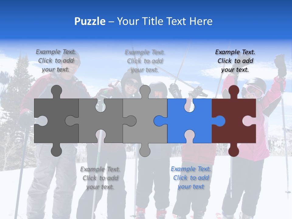 A Group Of People Standing On Top Of A Snow Covered Slope PowerPoint Template