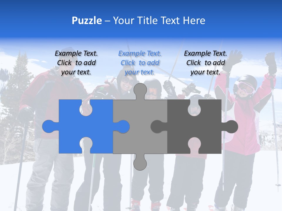 A Group Of People Standing On Top Of A Snow Covered Slope PowerPoint Template