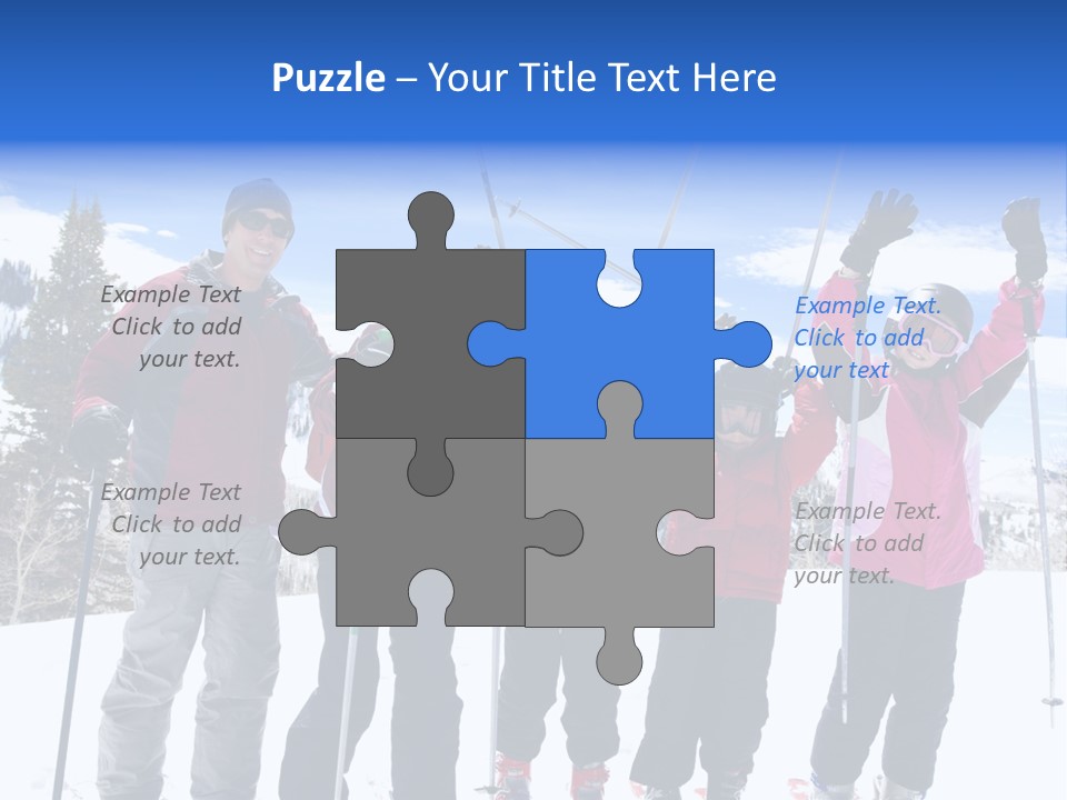 A Group Of People Standing On Top Of A Snow Covered Slope PowerPoint Template