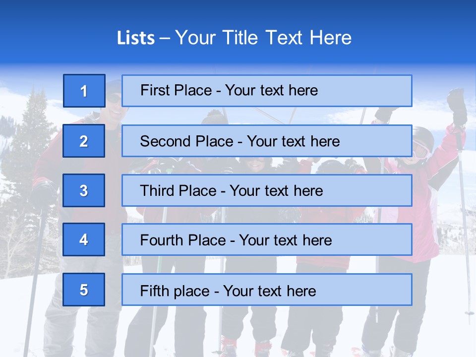 A Group Of People Standing On Top Of A Snow Covered Slope PowerPoint Template