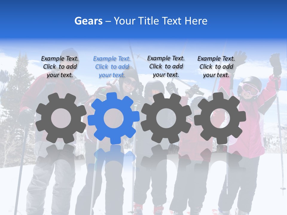 A Group Of People Standing On Top Of A Snow Covered Slope PowerPoint Template