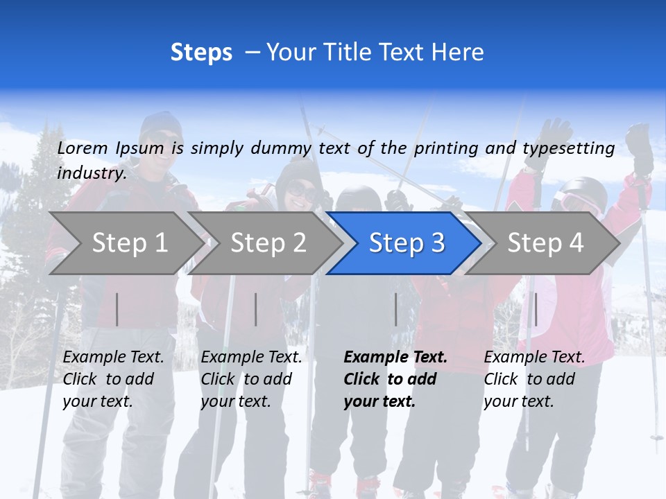 A Group Of People Standing On Top Of A Snow Covered Slope PowerPoint Template