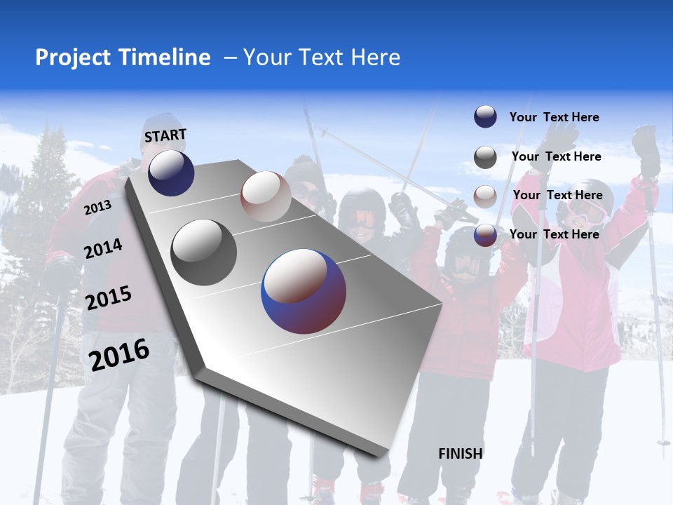 A Group Of People Standing On Top Of A Snow Covered Slope PowerPoint Template