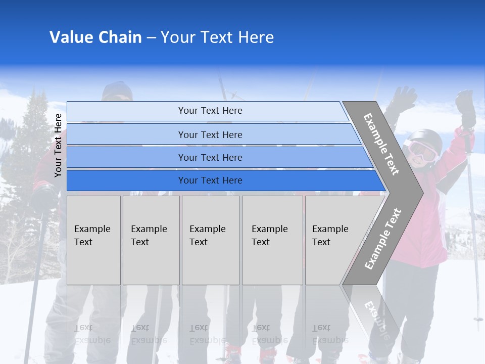 A Group Of People Standing On Top Of A Snow Covered Slope PowerPoint Template